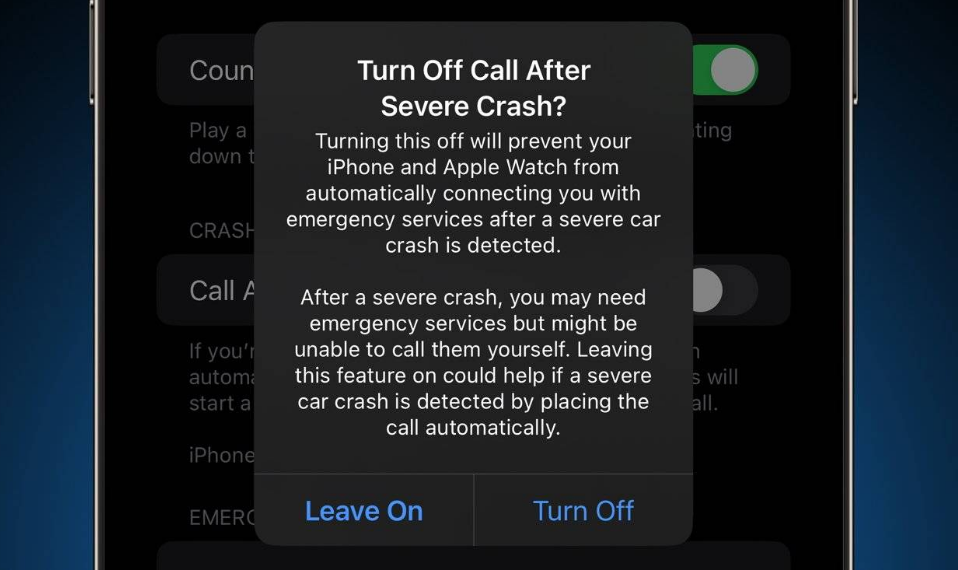沙洋苹果14维修分享 iPhone 14 和 Apple Watch 上关闭崩溃检测 